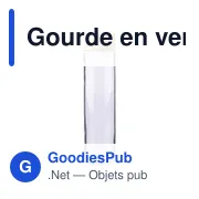 Gourde en verre personnalisable 500 ml avec logo - Clarence - Miniature 1
