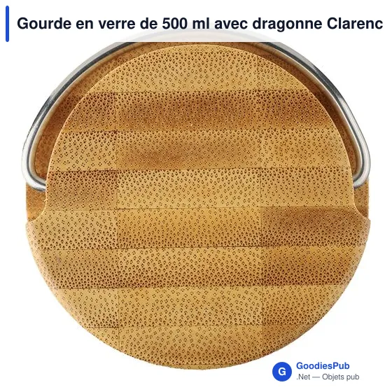 Gourde en verre personnalisable 500 ml avec logo - Clarence - Image 4