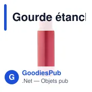 Gourde étanche de 650 ml en plastique recyclé Rita - Miniature 1
