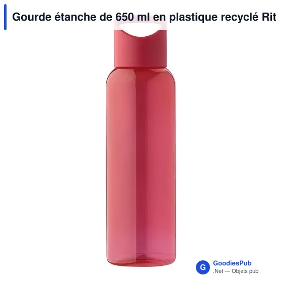Gourde étanche de 650 ml en plastique recyclé Rita - Image 1