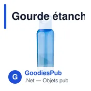 Gourde étanche de 650 ml en plastique recyclé Rita - Miniature 11