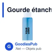 Gourde étanche de 650 ml en plastique recyclé Rita - Miniature 12