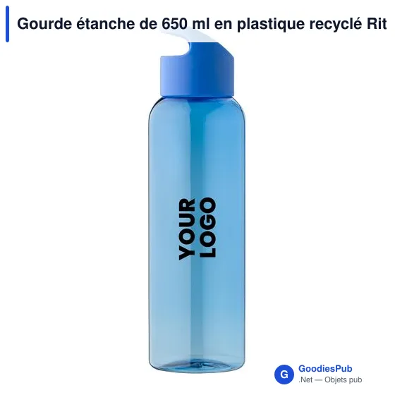 Gourde étanche de 650 ml en plastique recyclé Rita - Image 12