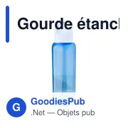 Gourde étanche de 650 ml en plastique recyclé Rita - Miniature 3