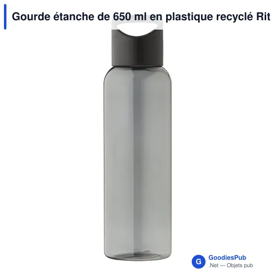 Gourde étanche de 650 ml en plastique recyclé Rita - Image 5
