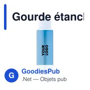 Gourde étanche de 650 ml en plastique recyclé Rita - Miniature 8