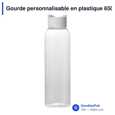 Gourde personnalisable en plastique 650 ml avec logo - Rita