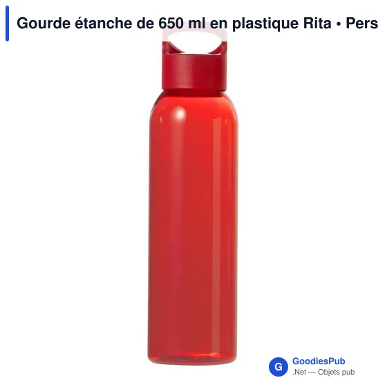 Gourde personnalisable en plastique 650 ml avec logo - Rita - Image 4