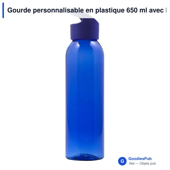 Gourde personnalisable en plastique 650 ml avec logo - Rita - Image 5