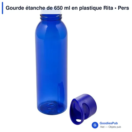 Gourde personnalisable en plastique 650 ml avec logo - Rita - Image 6
