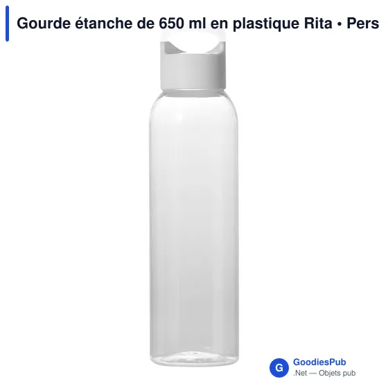 Gourde personnalisable en plastique 650 ml avec logo - Rita - Image 10