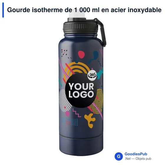 Gourde isotherme personnalisable 1 000 ml avec logo - Nathaniel - Image 2