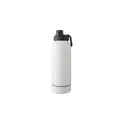 Variante blanc - Gourde isotherme personnalisable 1 000 ml avec logo - Nathaniel