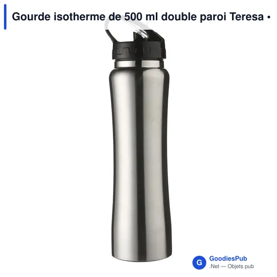 Gourde isotherme personnalisable 500 ml avec logo - Teresa - Image 10