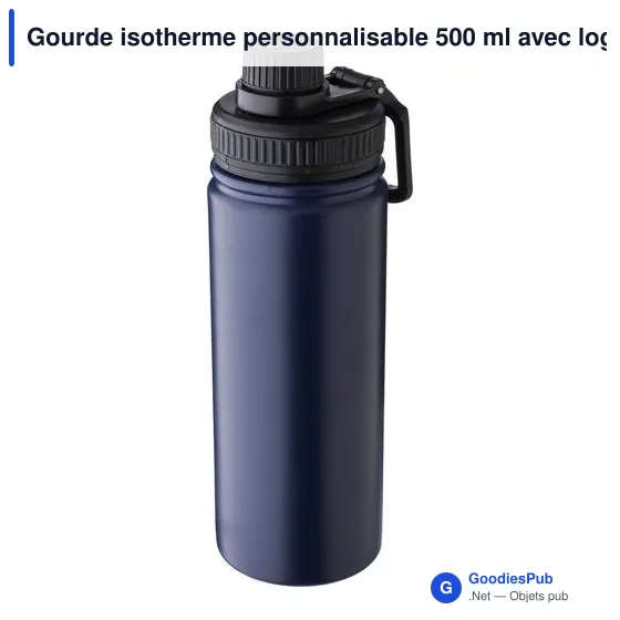 Gourde isotherme personnalisable 500 ml avec logo - Chad - Image 4