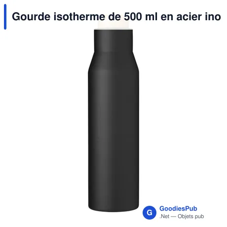 Gourde isotherme de 500 ml en acier inoxydable Christian