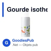 Gourde isotherme de 500 ml en acier inoxydable Christian - Miniature 2