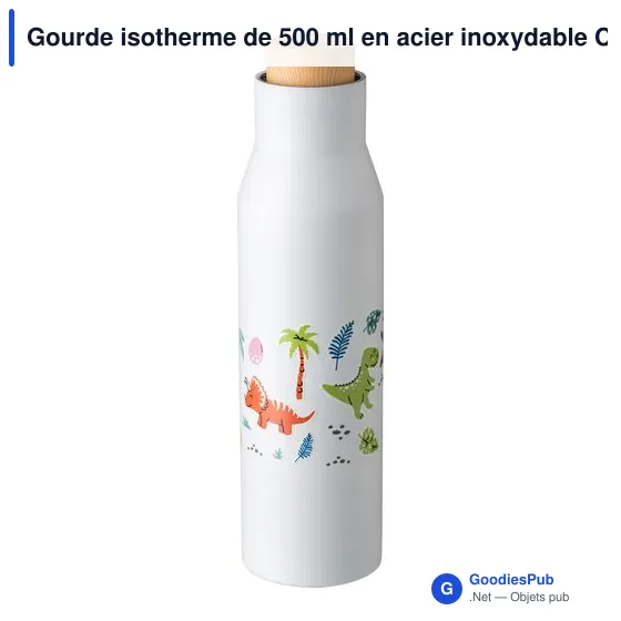 Gourde isotherme de 500 ml en acier inoxydable Christian - Image 12