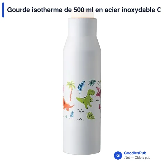 Gourde isotherme de 500 ml en acier inoxydable Christian - Image 3