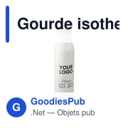 Gourde isotherme de 500 ml en acier inoxydable Christian - Miniature 6