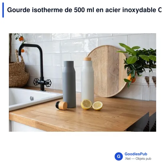 Gourde isotherme de 500 ml en acier inoxydable Christian - Image 10