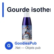 Gourde isotherme personnalisable 500 ml en acier inoxydable Lombokavec logo - Miniature 2