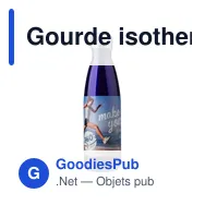 Gourde isotherme personnalisable 500 ml en acier inoxydable Lombokavec logo - Miniature 4