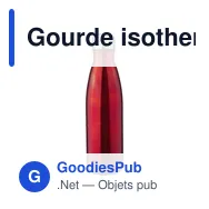Gourde isotherme de 500 ml en acier inoxydable recyclé Lombok - Miniature 1