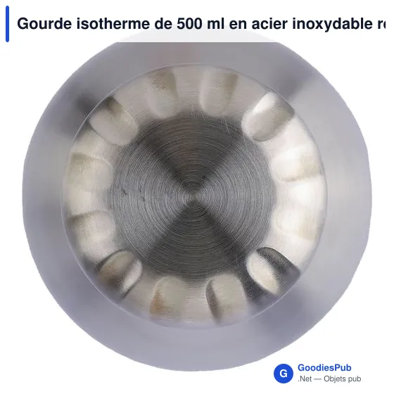 Gourde isotherme de 500 ml en acier inoxydable recyclé Lombok - Image 11
