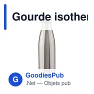 Gourde isotherme de 500 ml en acier inoxydable recyclé Lombok - Miniature 12