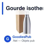 Gourde isotherme de 500 ml en acier inoxydable recyclé Lombok - Miniature 7