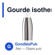 Gourde isotherme de 500 ml en acier inoxydable recyclé Lombok - Miniature 9