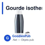 Gourde isotherme de 500 ml en acier inoxydable recyclé Lombok - Miniature 10