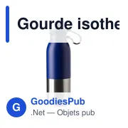 Gourde isotherme personnalisable 600 ml en acier inoxydable Willavec logo - Miniature 2