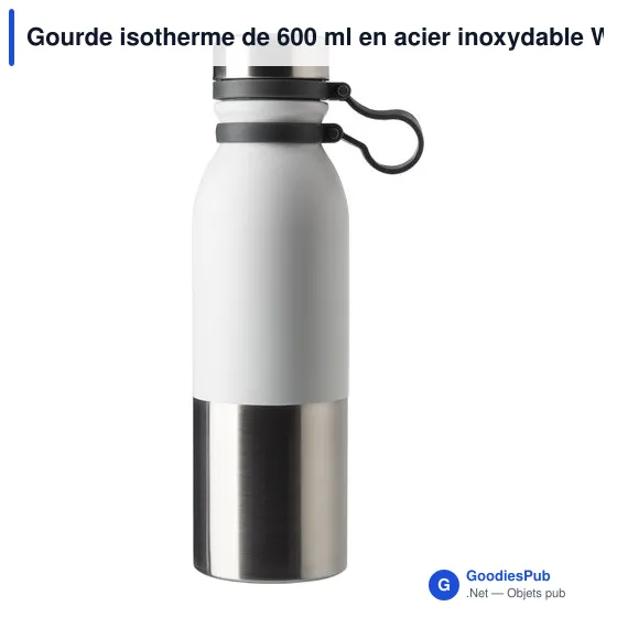 Gourde isotherme personnalisable 600 ml en acier inoxydable Willavec logo - Image 7