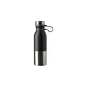 Variante noir - Gourde isotherme personnalisable 600 ml en acier inoxydable Willavec logo
