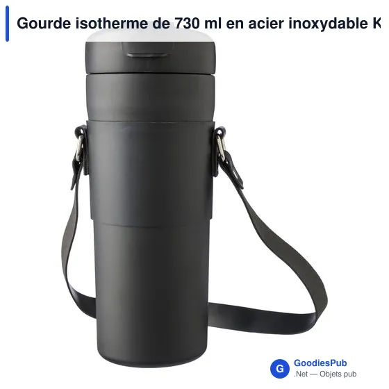 Gourde isotherme personnalisable 730 ml avec logo - Kelvin - Image 1