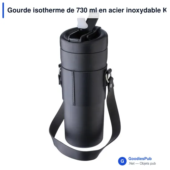 Gourde isotherme personnalisable 730 ml avec logo - Kelvin - Image 4