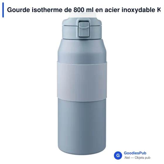 Gourde isotherme de 800 ml en acier inoxydable Katie - Image 2