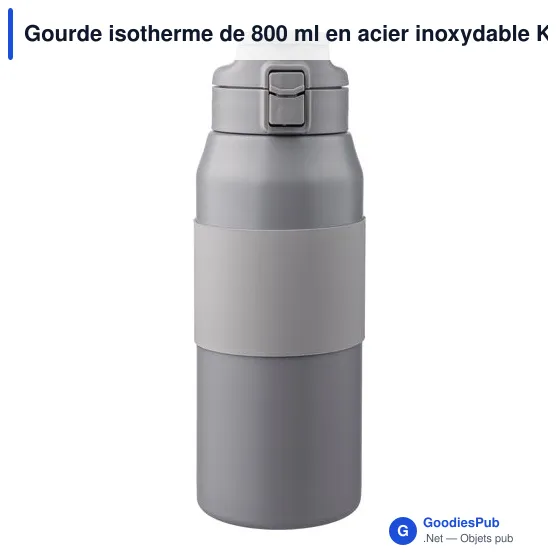 Gourde isotherme de 800 ml en acier inoxydable Katie - Image 12