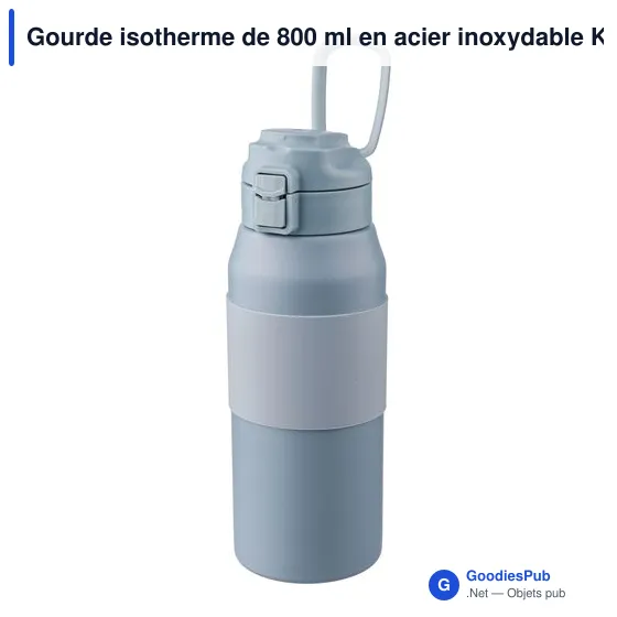 Gourde isotherme de 800 ml en acier inoxydable Katie - Image 6
