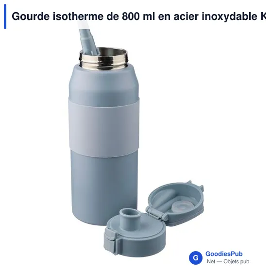 Gourde isotherme de 800 ml en acier inoxydable Katie - Image 7