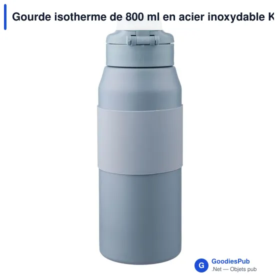 Gourde isotherme de 800 ml en acier inoxydable Katie - Image 10