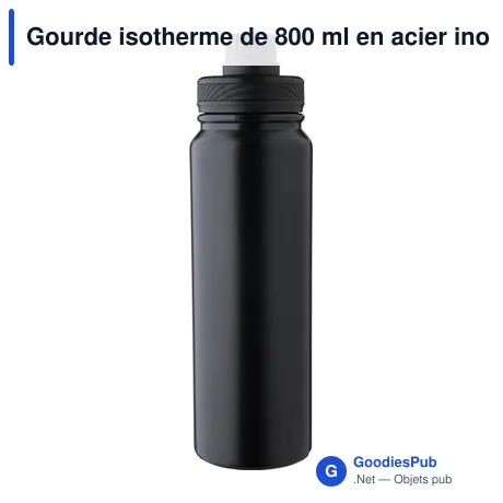 Gourde isotherme de 800 ml en acier inoxydable Zinnia