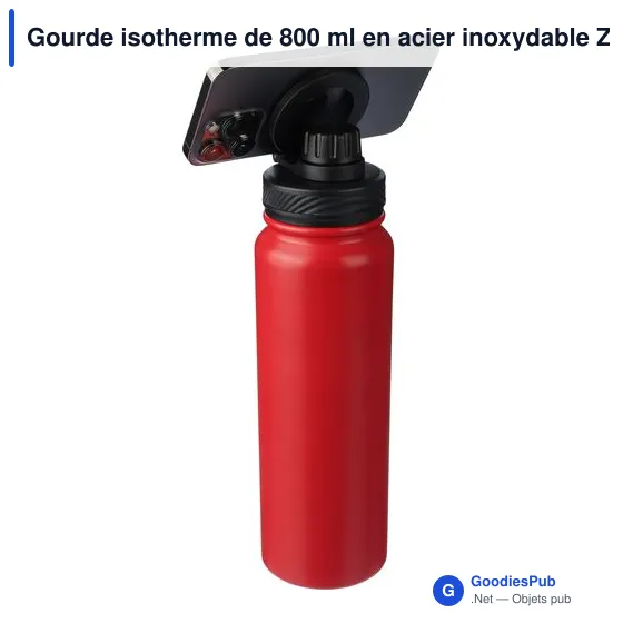 Gourde isotherme de 800 ml en acier inoxydable Zinnia - Image 2
