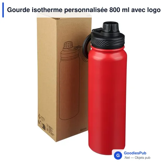Gourde isotherme de 800 ml en acier inoxydable Zinnia - Image 12
