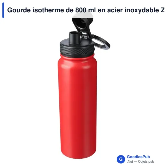 Gourde isotherme de 800 ml en acier inoxydable Zinnia - Image 9