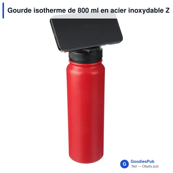 Gourde isotherme de 800 ml en acier inoxydable Zinnia - Image 10