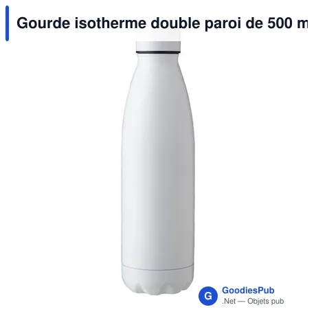 Gourde isotherme double paroi de 500 ml en acier inoxydable Amara