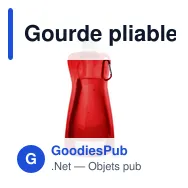 Gourde pliable de 420 ml en PP Bailey - Miniature 2